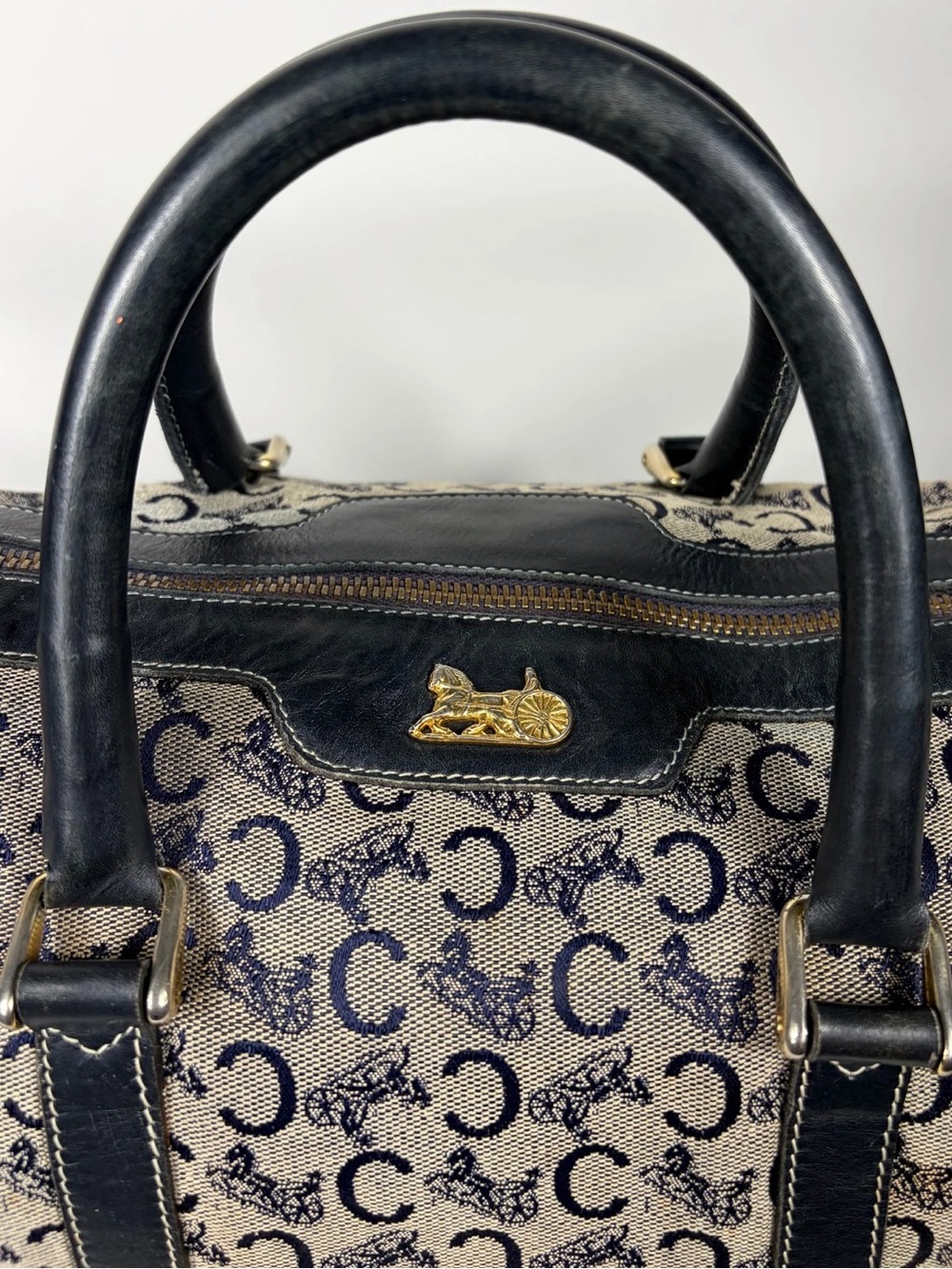 Authentic Vintage Celine C Sulky Monogram Boston Bag - Picture 3 of 12